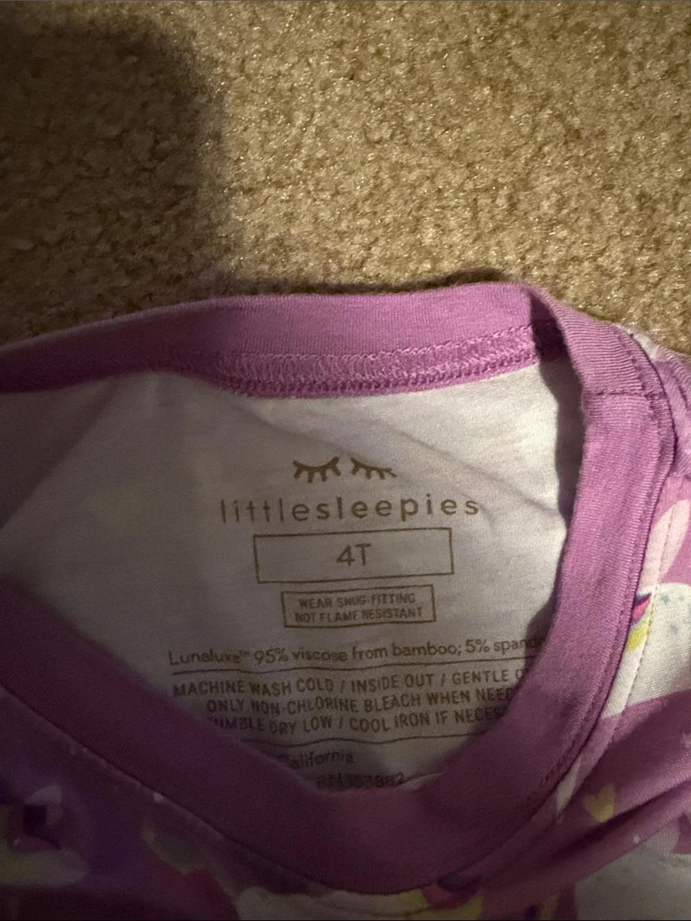 Little Sleepies Purple Unicorn Pajama Set